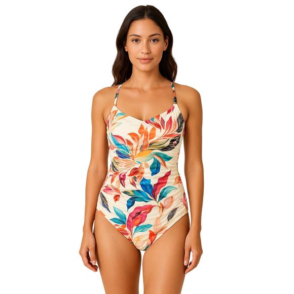 La Blanca Floral One-Piece Swimsuit Size 6 / Medium Tropical Print - Picture 1 of 8